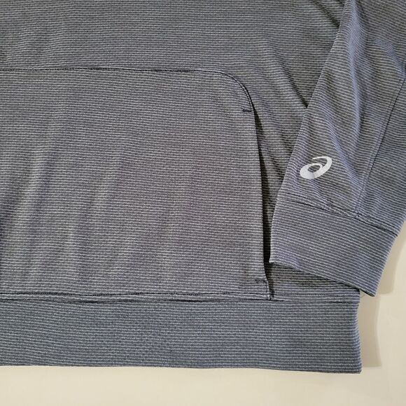 Asics Men's Black Long Sleeve Hooded Performance Pullover Shirt - Picture 8 of 12